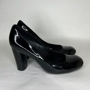 Ecco Shoes Pumps Heels Women Size 40 US 9 Black Patent Leather